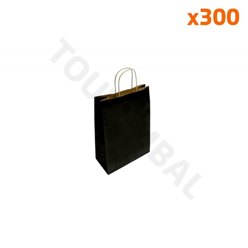 Mini sac papier - kraft, noir