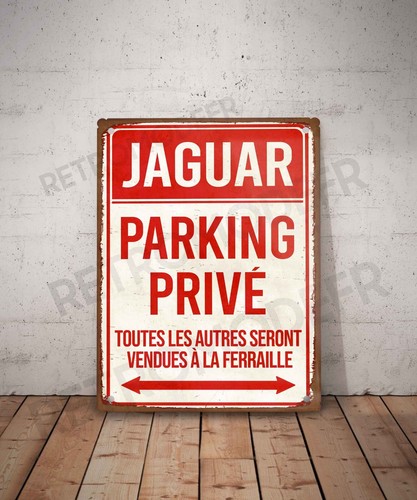 Plaque métal vintage jaguar - vintage,