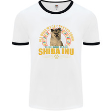 A Shiba Inu Dog Mens Ringer T-Shirt