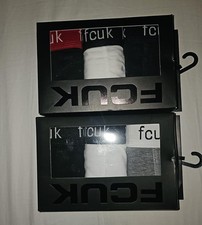 FCUK 3pk Mens Trunks Boxer Shorts French Connection Cotton Underwear All Sizes