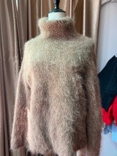 Mohair Wool Sweater Blended Jumper Super Soft Fluffy Fuzzy Pullover