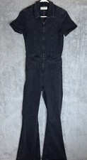 WE THE FREE Jayde Flare Jumpsuit Women's Size S Blue-Read Description! Very Tall
