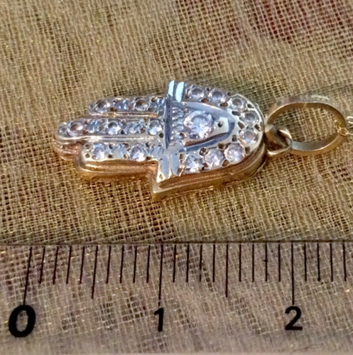 Pendentif jaune massif - or,