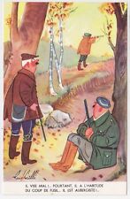 CPA HUMOR ILLUSTRATOR René Caillé Hunting Edit WALNUT n2