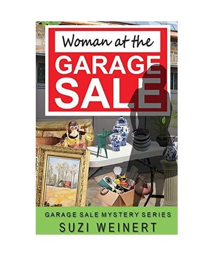 Woman the garage sale - at, sale,