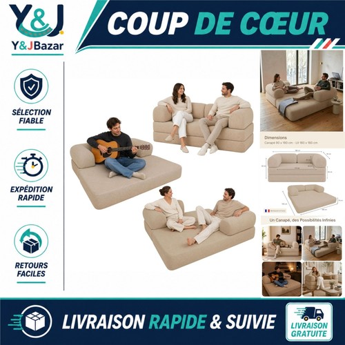 Canapé convertible places - 2,