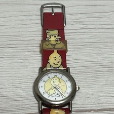 Tintin's Adventure Wristwatch Watches for Women Red Vintage Anime Goods Rare