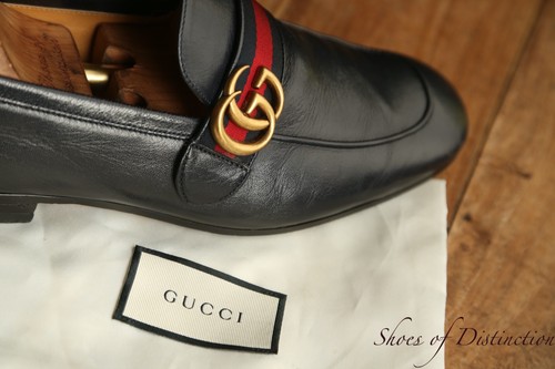 Mocassins gucci cuir bleu - mocassins, en