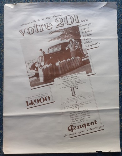 Affiche votre peugeot 201 - affiche,