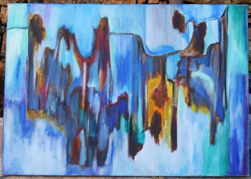 Grand tableau abstrait - , de