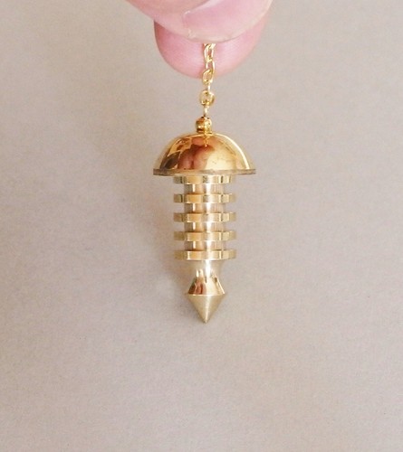 Pendule laiton massif dore - ,