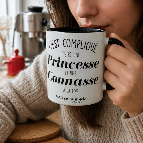 Mug humoristique princesse - mug,