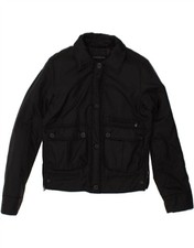 SERGIO TACCHINI Womens Bomber Jacket IT 42 Medium Black Polyester CB18