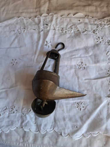 Vintage lampe huile bronze - vintage, a