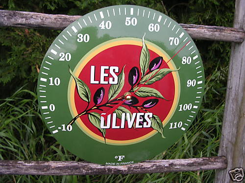 Plaque emaillee thermometre - thermometre, a