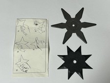 Shuriken Set Metal & Rubber Ninja Throwing Stars 49g Durable Japanese Style Duty