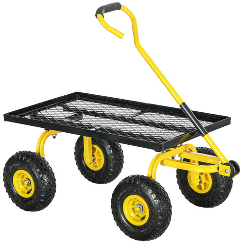 Chariot jardin roues jaune - 4,