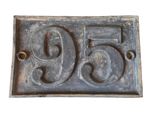 Ancienne plaque rue en - ancienne, de