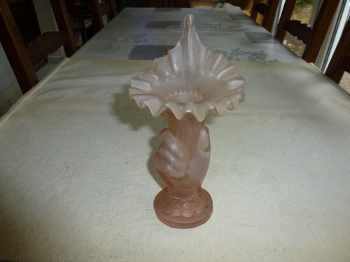 Superbe vase opaline - vase, rose