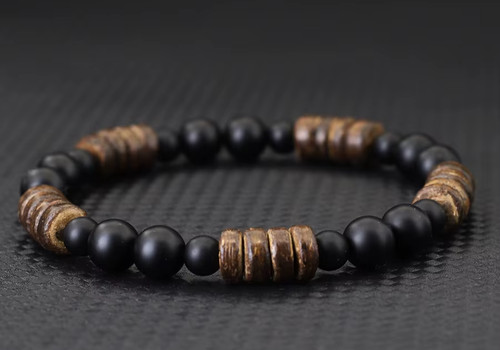 Bracelet perles agate - bracelet,