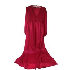 Vintage Kayser Robe Medium Fuschia  Boudoir Hollywood Glamour