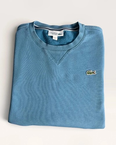 Sweat lacoste crewneck bleu - sweat,