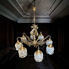 Lustre ancien en étain avec