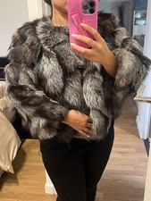 Magnifique manteau de fourrure en renard, sans marque, 34 Xs, parfait état