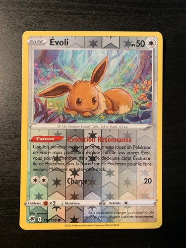 Carte pokémon reverse evoli - pokémon,