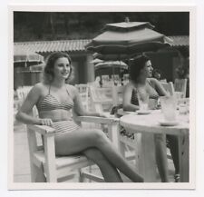 Vintage Photography Women's Swimsuit Stripe Patio Pattern Swimsuit SB304
