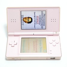 CONSOLE PORTABLE NINTENDO DS LITE ROSE PINK CHARGEUR STYLET JEU BRAIN TRAINING