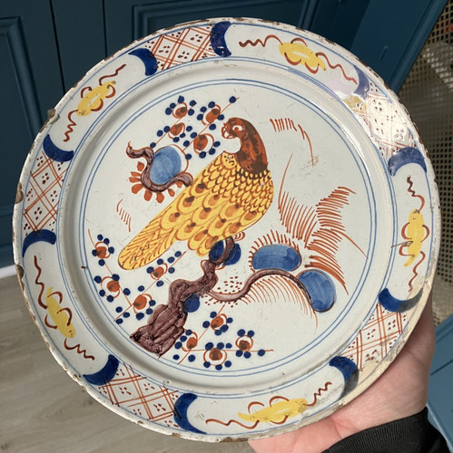 Belle assiette faïence xviii - faïence,