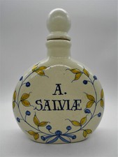 PHARMACIST BOTTLE / PHARMACY JAR " A.SALVIAE" EARTHENWARE 