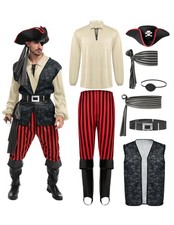 Costume de pirate beige pour