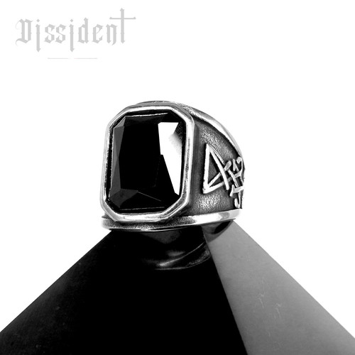 Bague chevalière acier - bague,
