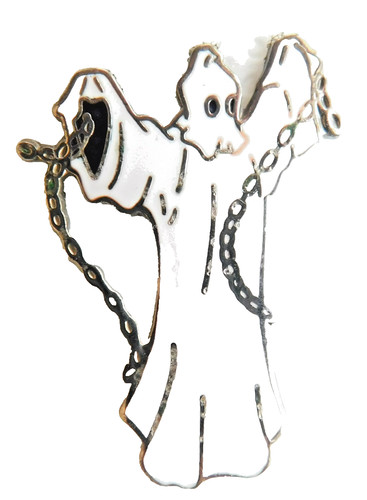 Pin fantôme avec chaines - pin's,