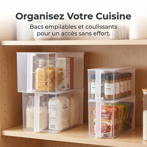 Bac rangement empilable - bac,