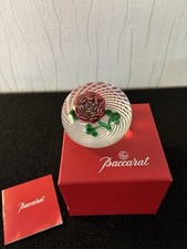 Baccarat Crystal Red Flower Paper Press Ball Numbered 111/200