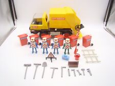 PLAYMOBIL - KLICKY - 3470 - GARBAGE TRUCK - CITY SERVICE - 1978 - OLD -