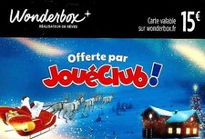 Carte cadeau - Wonderbox /  Jouéclub   /  voir scan-   GIFT CARD