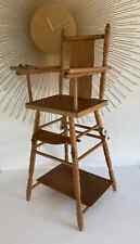 22 ⚜️ Antique Wooden Doll High Chair Toy Vintage Height 72 Cm
