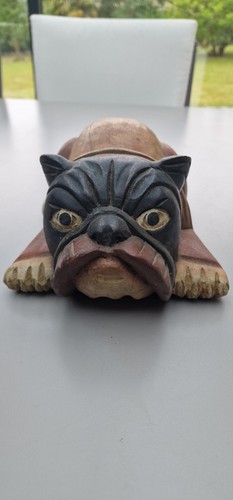 Sculpture statue bois massif