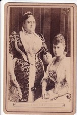 Photo CDV Duchess Mary of Teck born Cambridge and daughter May later Queen Mary