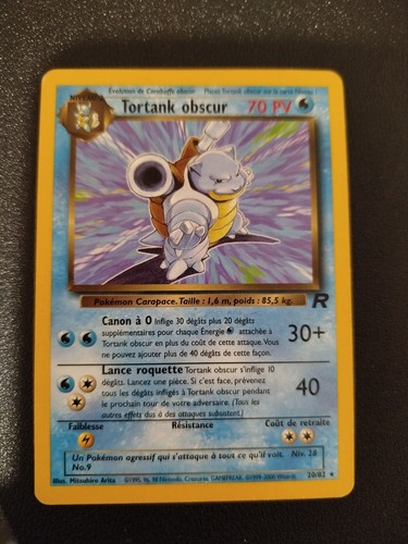 Carte pokémon tortank obscur - carte,