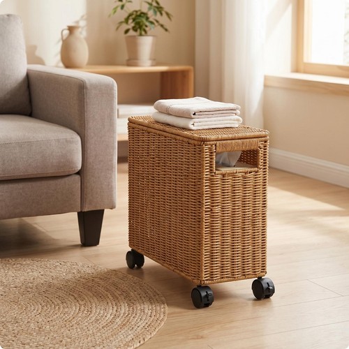 Coffre rangement osier - coffre, en