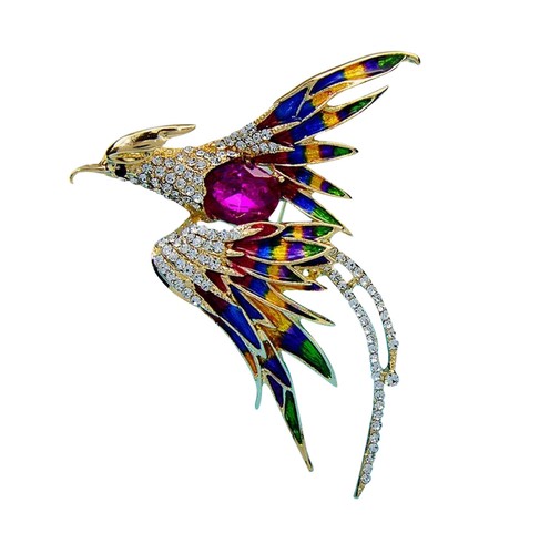 Broche bijou oiseau phoenix - bijou, en