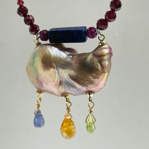 Collier perle baroque - collier,