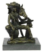 Statue En Marbre De Cowboy De
