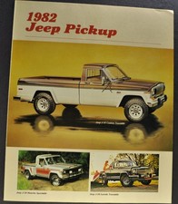1982 Jeep Pickup Truck Brochure Folder J-10 Honcho Pioneer Excellent Original 82