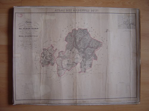 Carte des ardennes 1839 - ardennes, canton